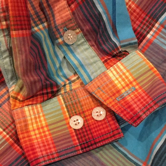 Roper Bright Plaid Country Western Button Up Shirt Long Sleeved Mens 2XL Resale - Picture 7 of 16